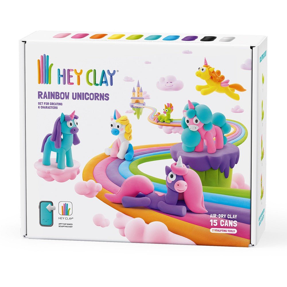 Ensemble d'argile - Licornes arc - en - ciel - Art & bricolage - Boutique LeoLudo - Hey Clay