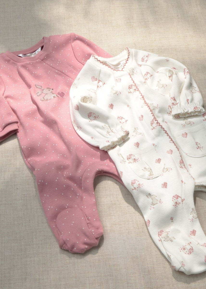 Ensemble de 2 dormeuses - Petits lapins -Vêtements- Boutique LeoLudo-Mayoral