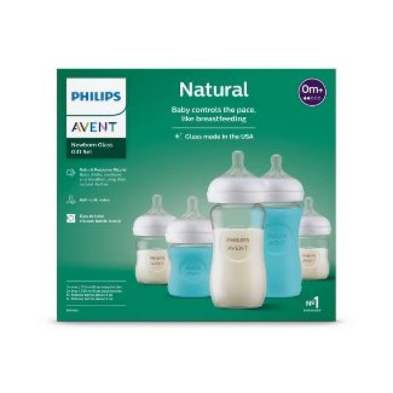 Ensemble de bouteilles en verre naturel -Biberons- Boutique LeoLudo-Philips Avent