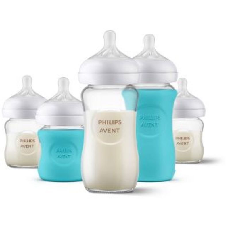 Ensemble de bouteilles en verre naturel -Biberons- Boutique LeoLudo-Philips Avent