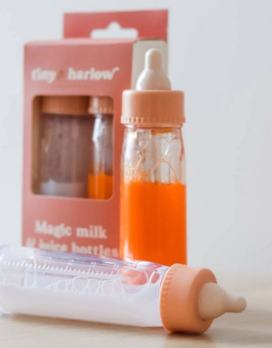 Ensemble de lait et jus en bouteille pour Poupée - Tiny Harlow -Alimentation & repas- Boutique LeoLudo-Tiny Harlow