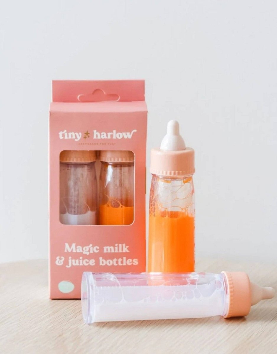 Ensemble de lait et jus en bouteille pour Poupée - Tiny Harlow -Alimentation & repas- Boutique LeoLudo-Tiny Harlow