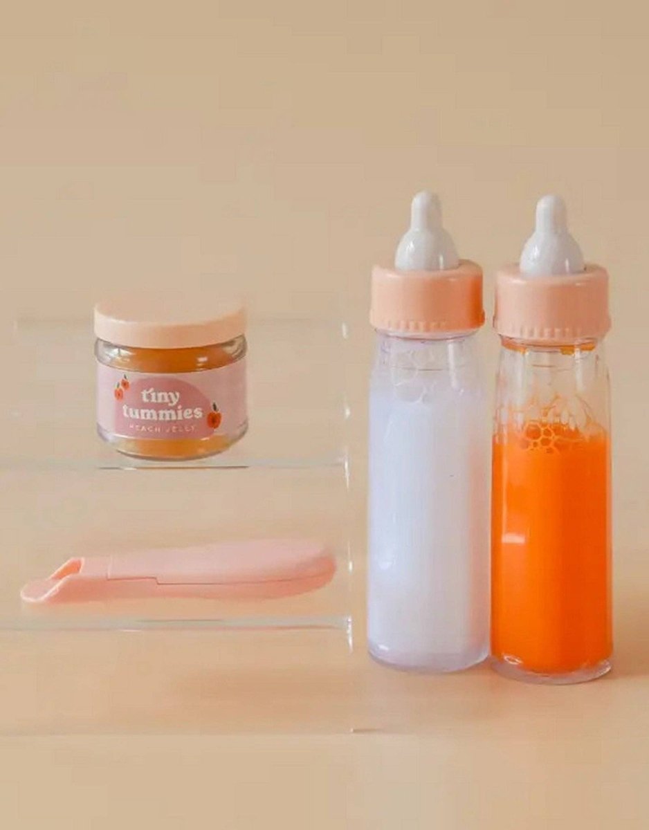 Ensemble de lait et jus en bouteille pour Poupée - Tiny Harlow -Alimentation & repas- Boutique LeoLudo-Tiny Harlow