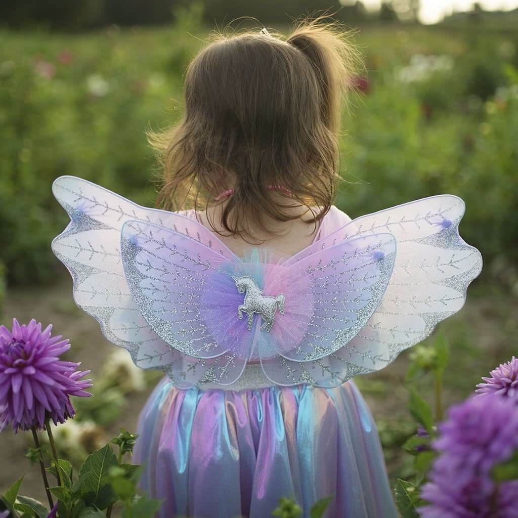 Ensemble jupe et ailes licorne pastel (4 - 6 ans) - Costumes - Boutique LeoLudo - Great Pretenders