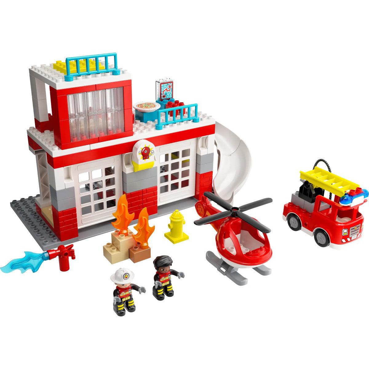 Ensemble LEGO DUPLO - Caserne de pompiers et hélicoptère (117 pcs.) –  Boutique LeoLudo