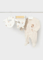 Ensemble naissance 3 pièces Mayoral – Écru -Vêtements- Boutique LeoLudo-Mayoral