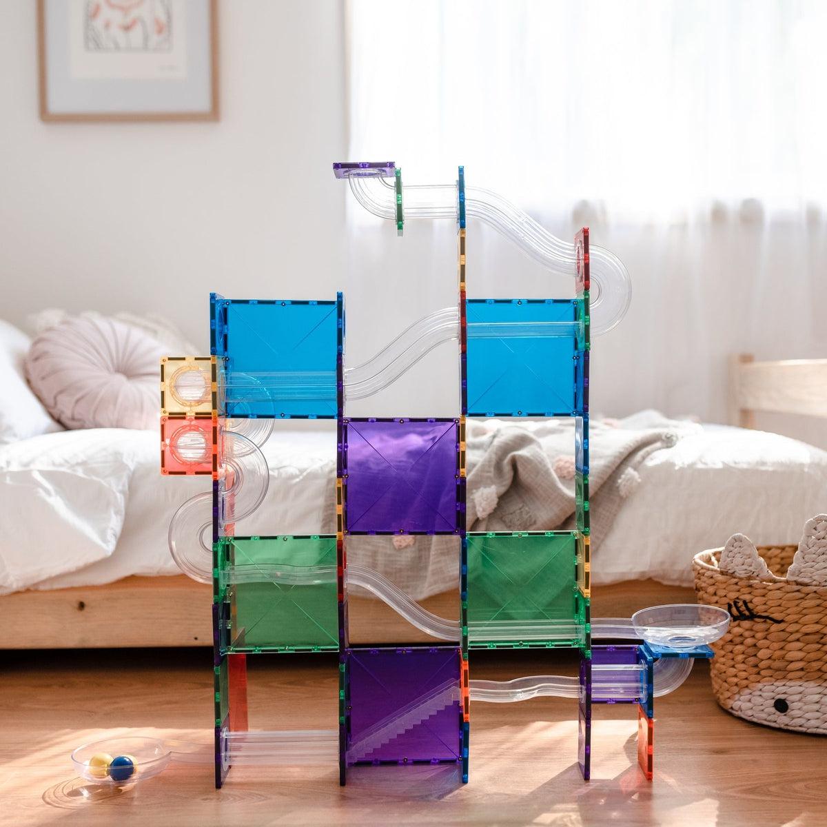 Ensemble parcours de balle Connetix (92 pcs) - Jeux de construction - Boutique LeoLudo - Connetix