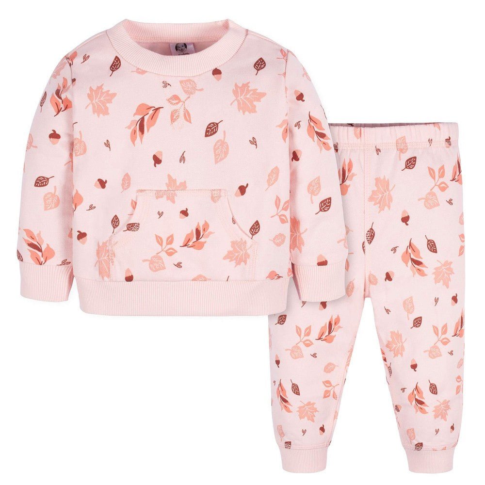 Ensemble pull + pantalon fille - Feuillage orange - Vêtements - Boutique LeoLudo - Gerber