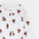 Ensemble pyjama blanc cassé à imprimé nuit du Père Noël -Vêtements- Boutique LeoLudo-Petit Lem