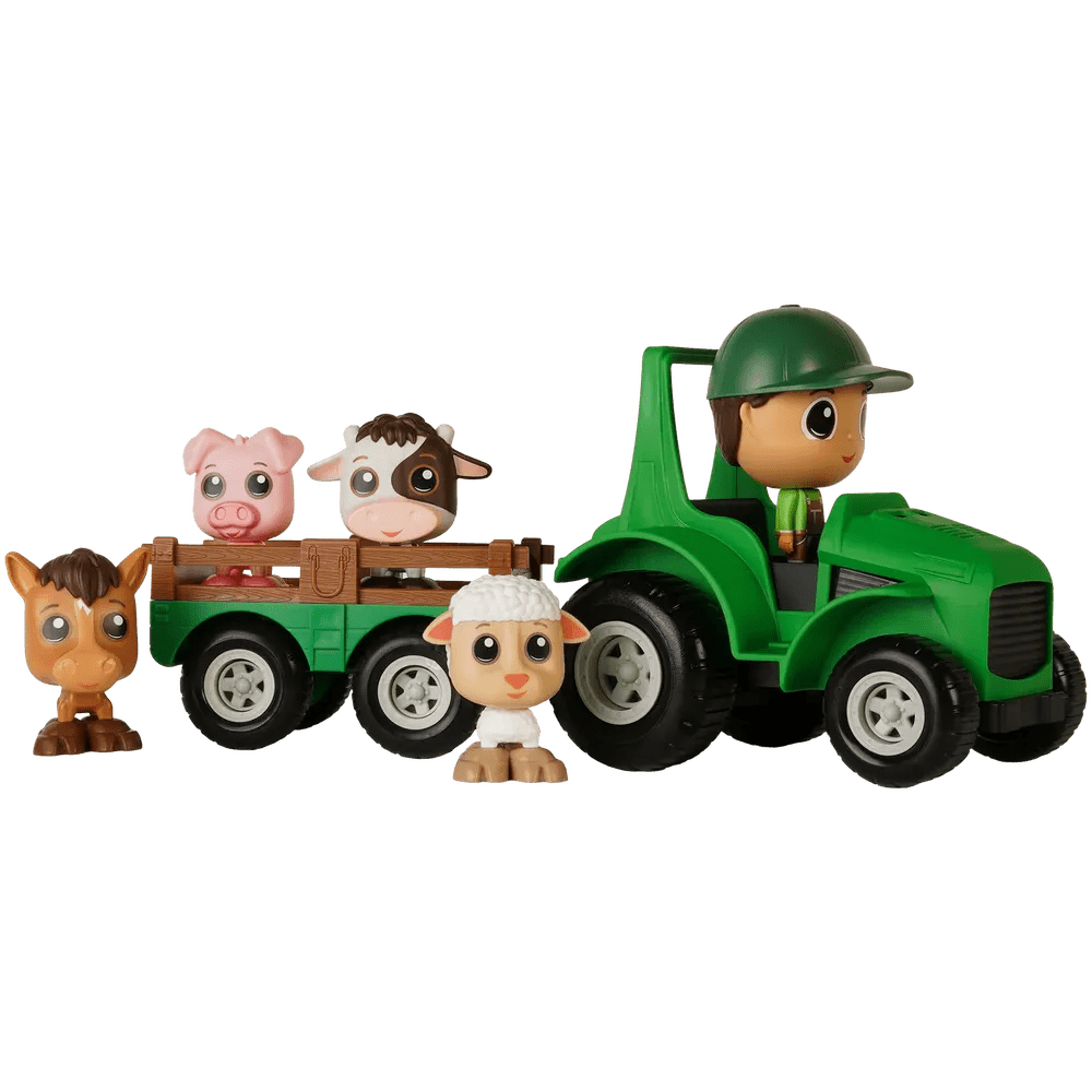 Ensemble Tracteur & Remorque avec Figurine – 3 personnages au choix - Véhicules de jeu - Boutique LeoLudo - Flek