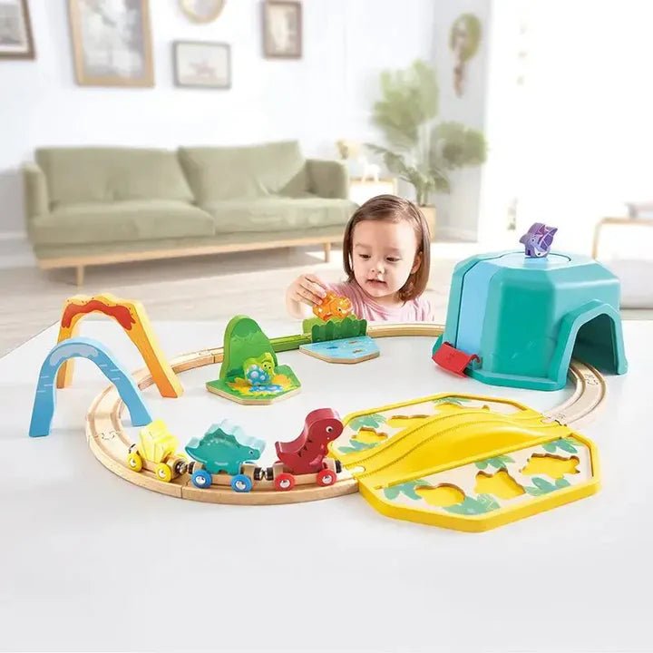 Ensemble Train et Dinosaures avec Seau de Rangement - Ensembles de jeu - Boutique LeoLudo - Hape
