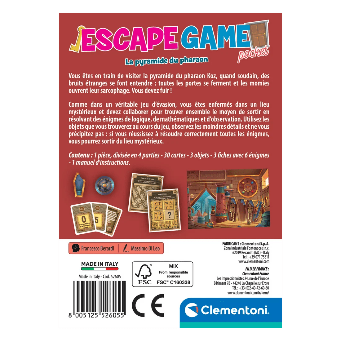 Escape Game – La pyramide du pharaon -Jeux de société- Boutique LeoLudo-Clementoni