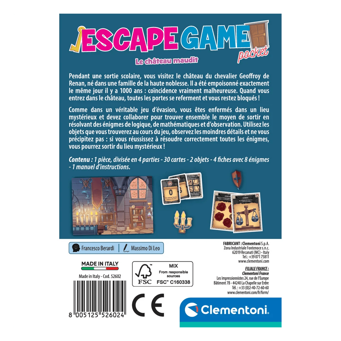 Escape Game – Le Château maudit -Jeux de société- Boutique LeoLudo-Clementoni