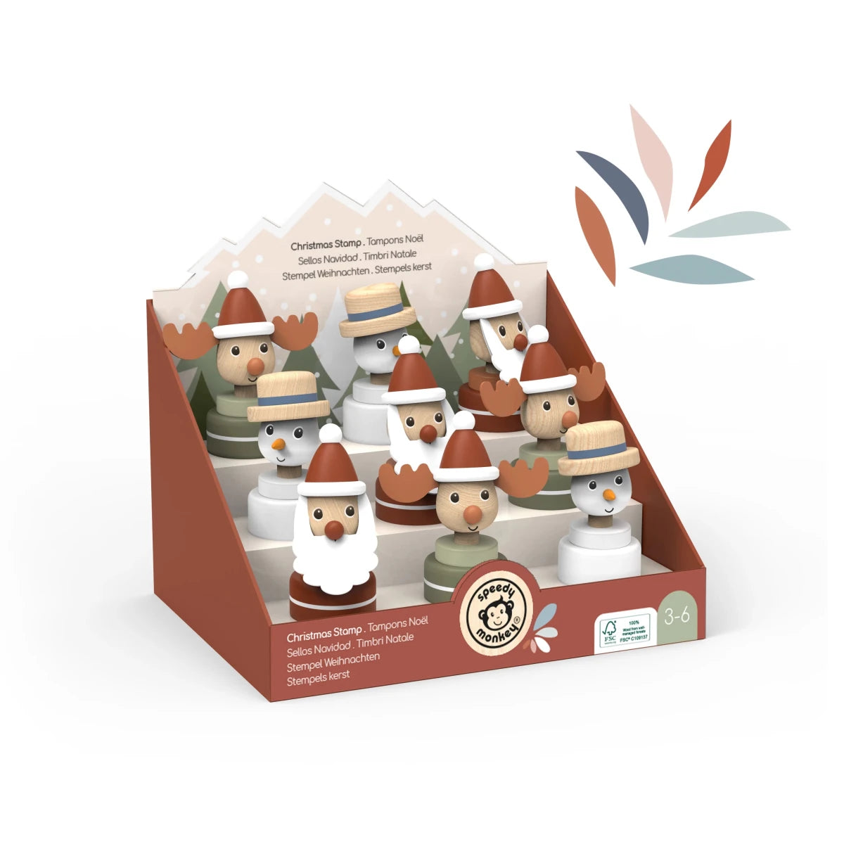 Étampe de Noël en bois -Art & bricolage- Boutique LeoLudo-Speedy Monkey