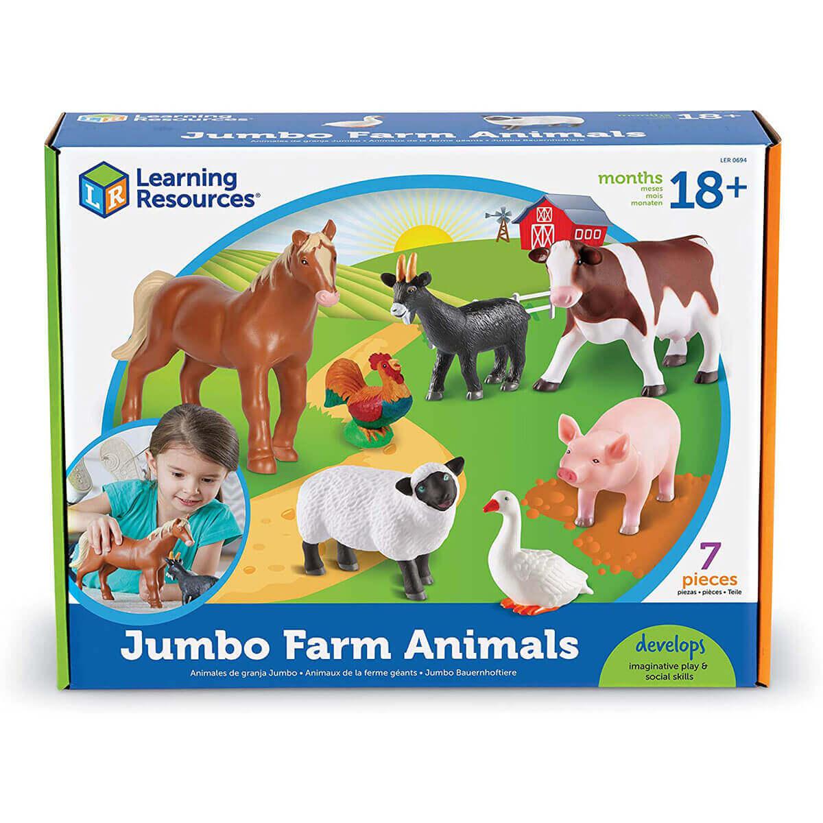 Figurines d'animaux de la ferme Jumbo - Figurines - Boutique LeoLudo - Learning Resources