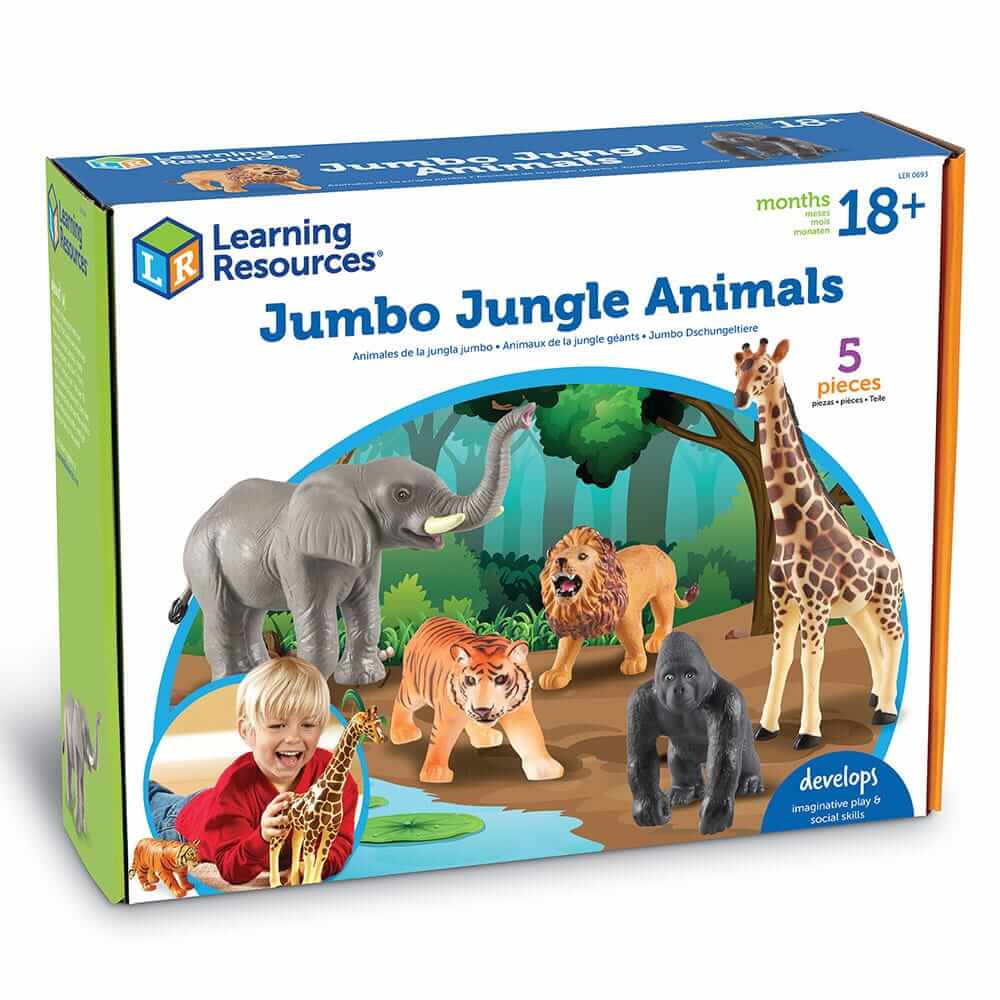 Figurines Jumbo d'animaux de la jungle - Figurines - Boutique LeoLudo - Learning Resources
