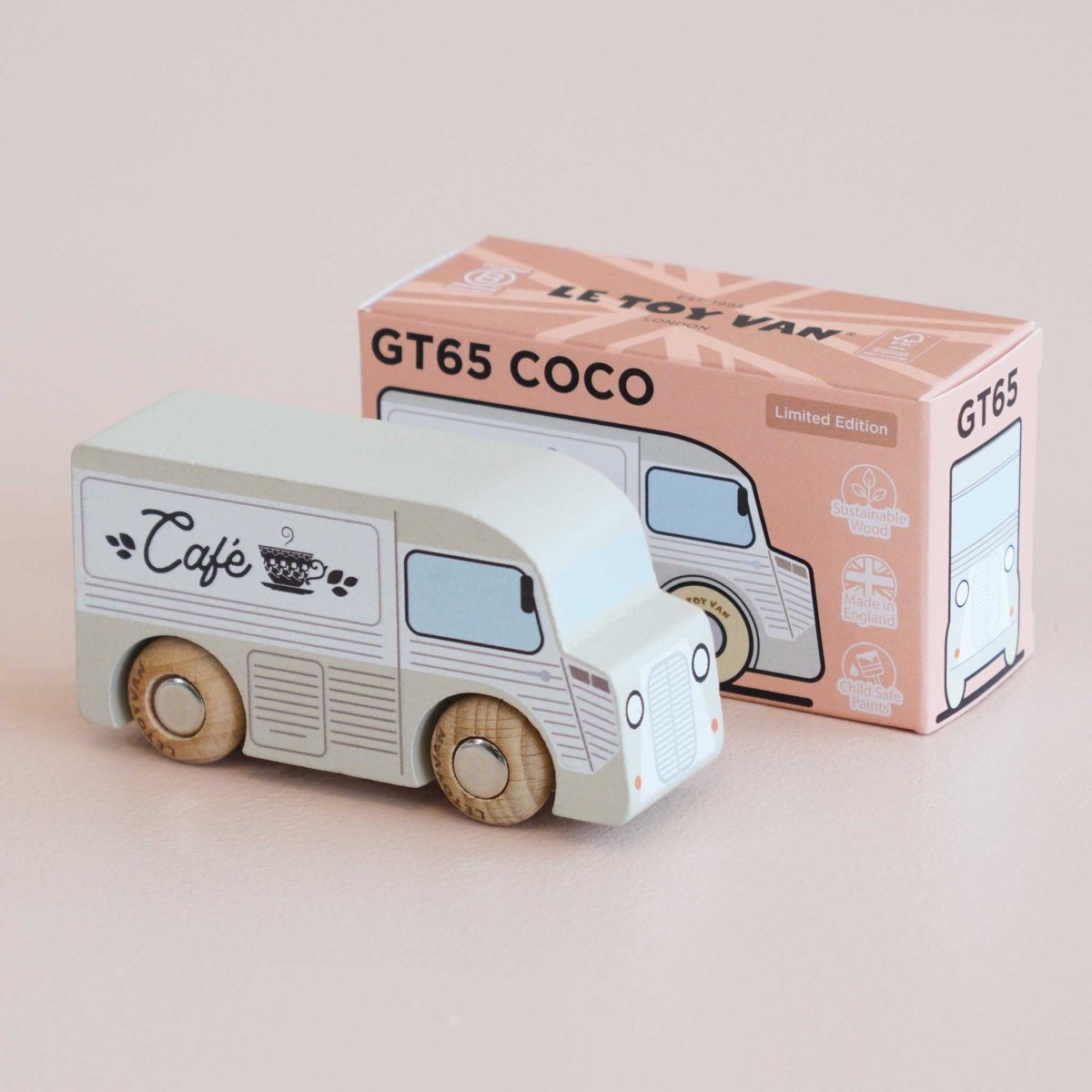 Fourgonnette café en bois Coco -Véhicules de jeu- Boutique LeoLudo-Le Toy Van