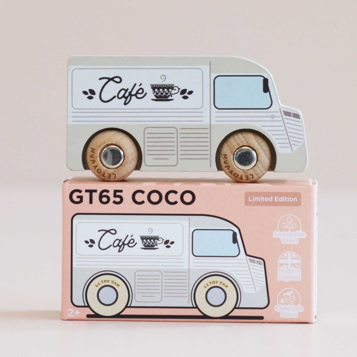 Fourgonnette café en bois Coco -Véhicules de jeu- Boutique LeoLudo-Le Toy Van