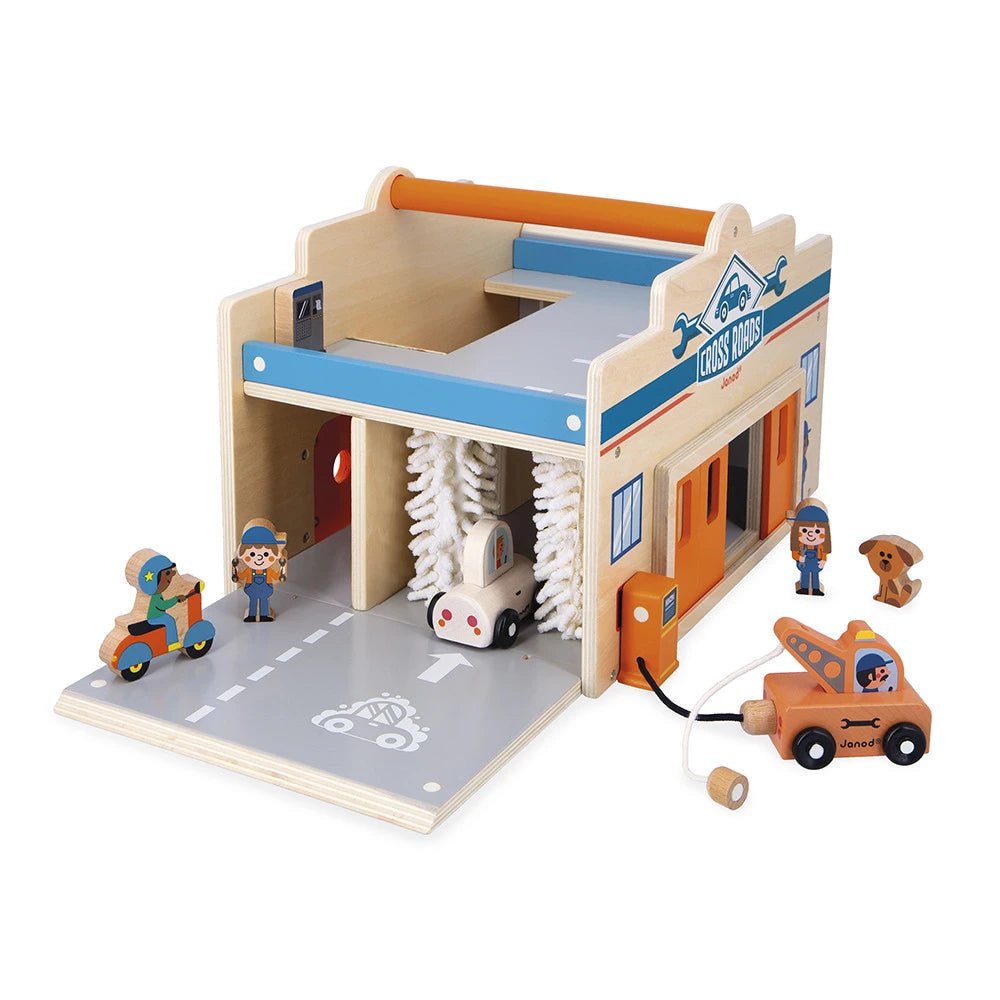 Garage en bois Ville - Cross Roads - Ensembles de jeu - Boutique LeoLudo - Tender Leaf Toys