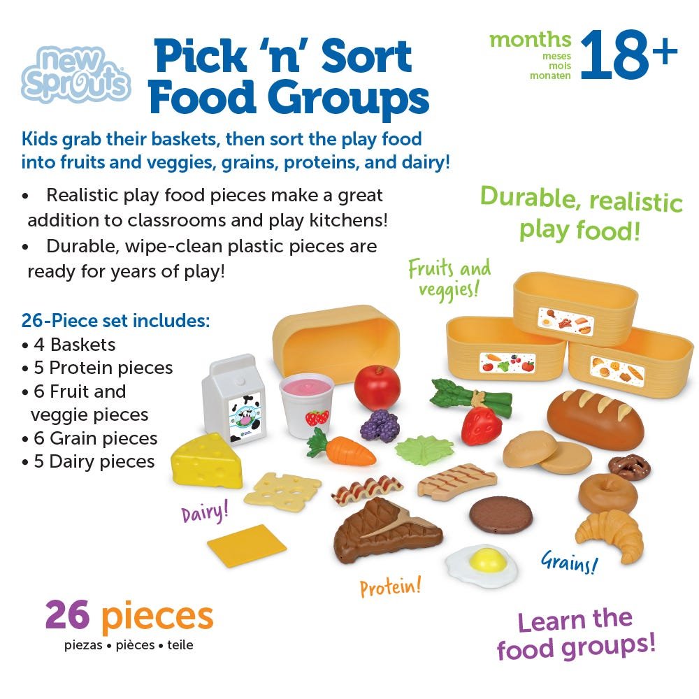 Groupes alimentaires Pick 'n' Sort New Sprouts - Jeux éducatifs - Boutique LeoLudo - Learning Resources