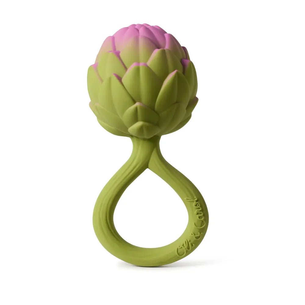 Hochet artichaut - Jouets de dentition - Boutique LeoLudo - Oli & Carol