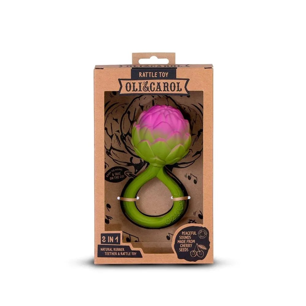 Hochet artichaut - Jouets de dentition - Boutique LeoLudo - Oli & Carol