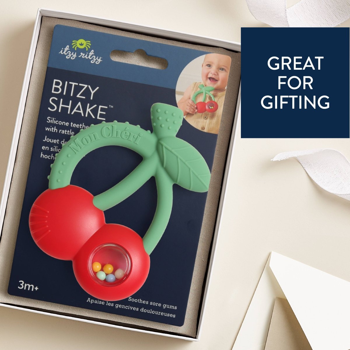 Hochet et jouet de dentition en silicone -Jouets d'éveil- Boutique LeoLudo-Itzy Ritzy Canada