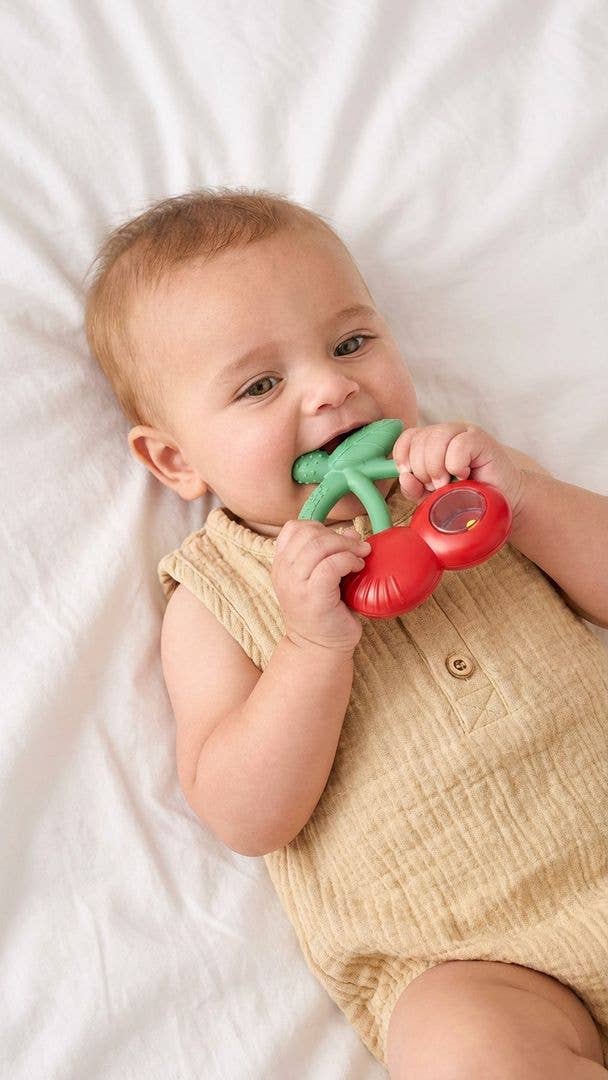 Hochet et jouet de dentition en silicone -Jouets d'éveil- Boutique LeoLudo-Itzy Ritzy Canada