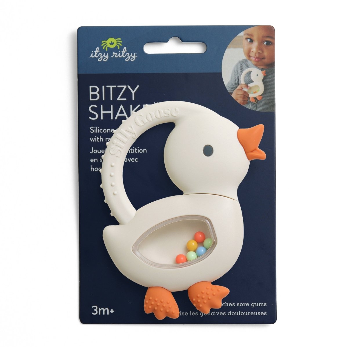 Hochet et jouet de dentition en silicone -Jouets d'éveil- Boutique LeoLudo-Itzy Ritzy Canada