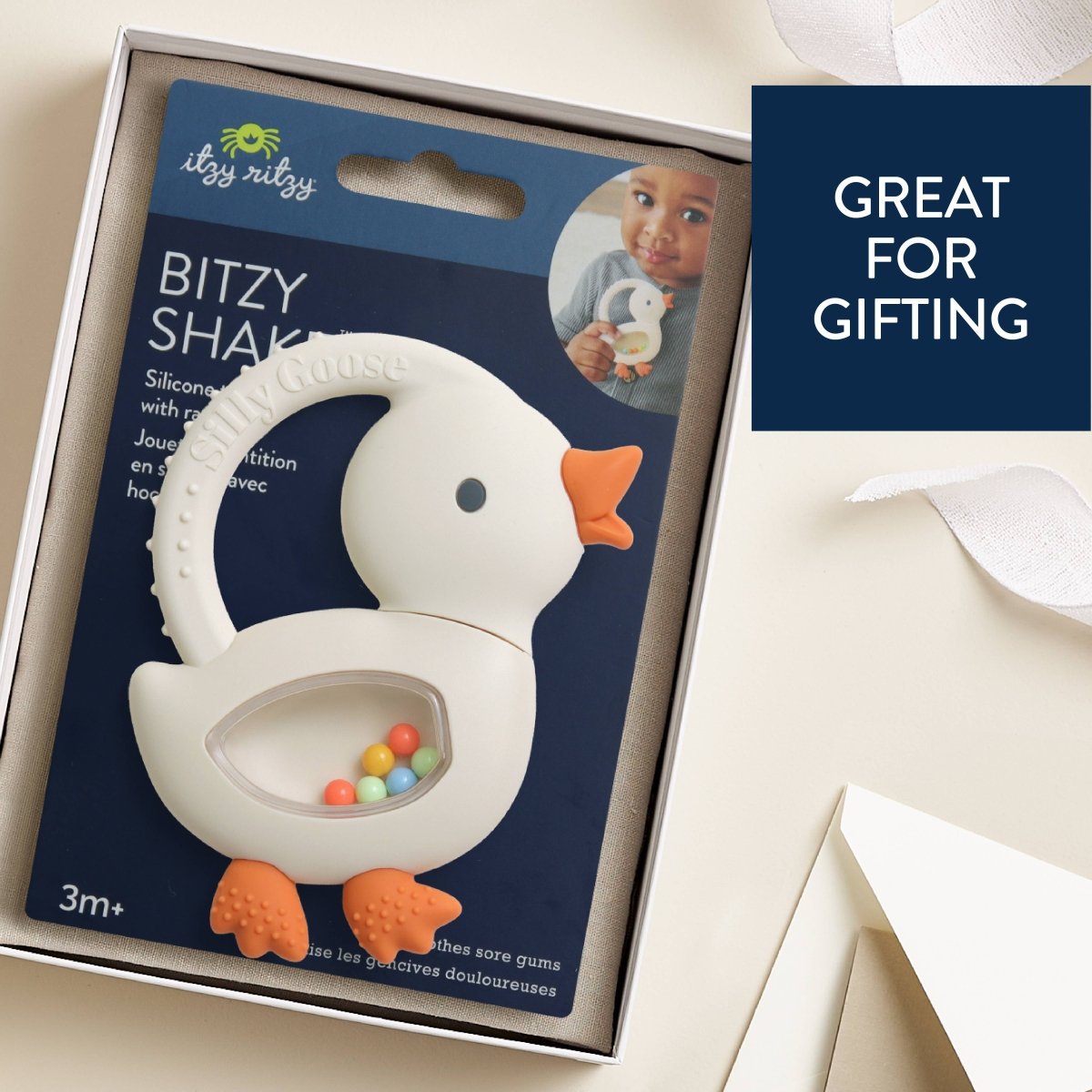 Hochet et jouet de dentition en silicone -Jouets d'éveil- Boutique LeoLudo-Itzy Ritzy Canada