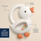 Hochet et jouet de dentition en silicone -Jouets d'éveil- Boutique LeoLudo-Itzy Ritzy Canada