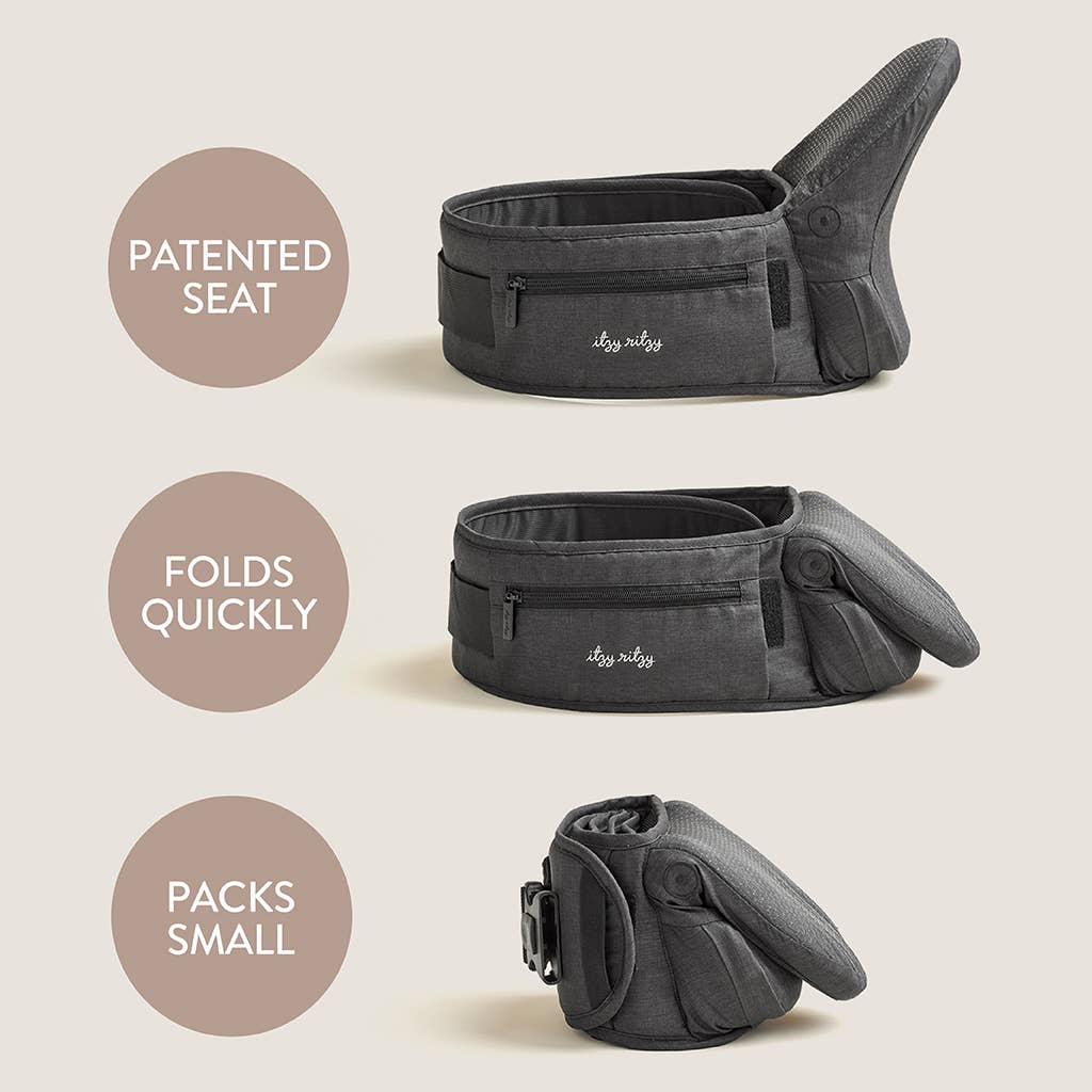 Itzy Hold & Fold™ – Porte-bébé siège de hanche -Équipement bébé- Boutique LeoLudo-Itzy Ritzy Canada