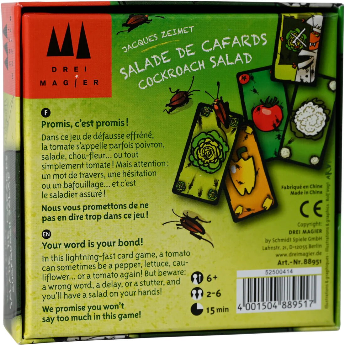 Jeu de cartes Salade de Cafards -Jeux de société- Boutique LeoLudo-Schmidt