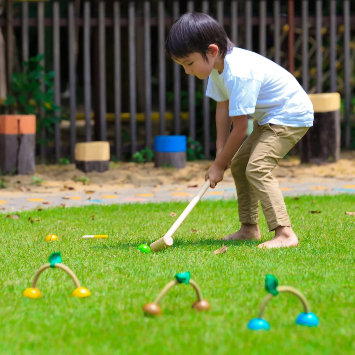 Jeu de croquet en bois - Jeux d'extérieur - Boutique LeoLudo - Plan Toys