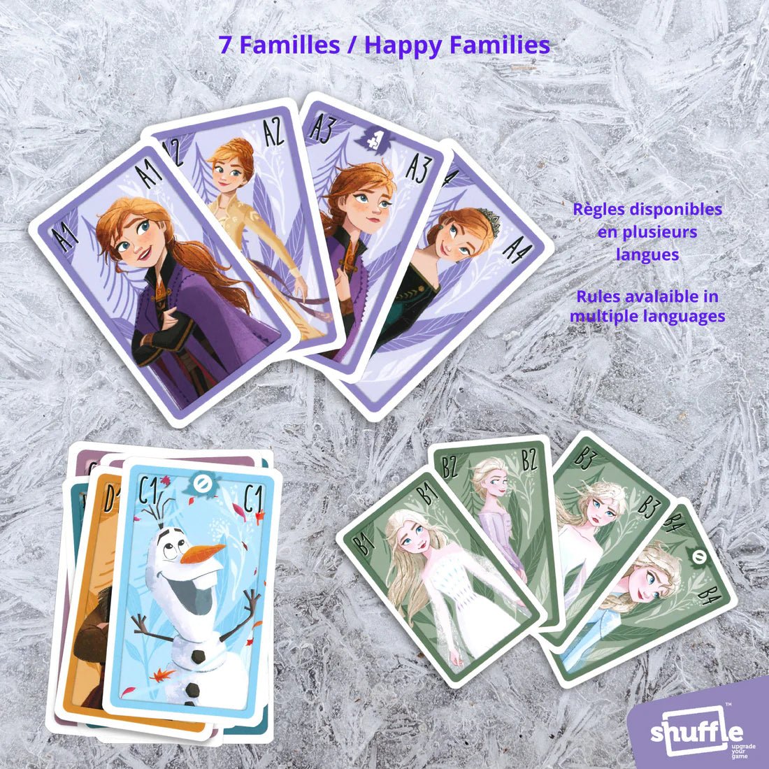 Jeu de familles 4 en 1 - REINE DES NEIGES 2 - Jeux de société - Boutique LeoLudo - Shuffle