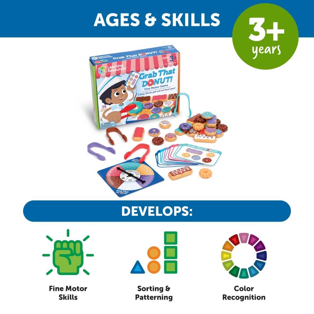 Jeu de motricité fine Saisis ce beignet! - Jeux de société - Boutique LeoLudo - Learning Resources