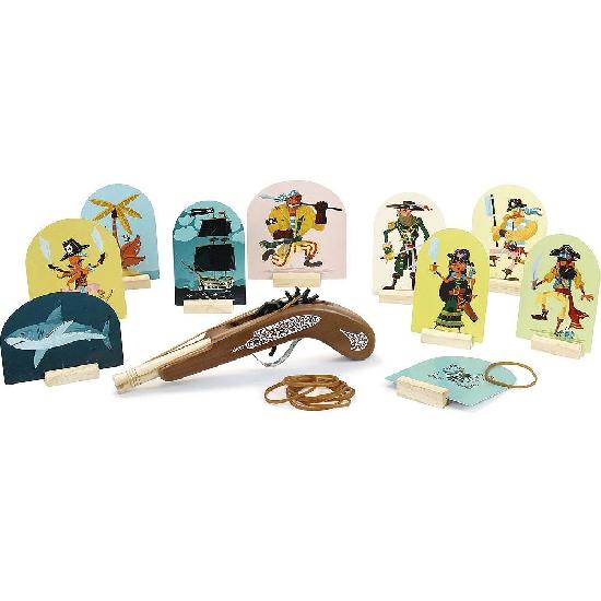 Jeu de tir pirates en bois – pistolet & cibles - Jeux d'extérieur - Boutique LeoLudo - Vilac