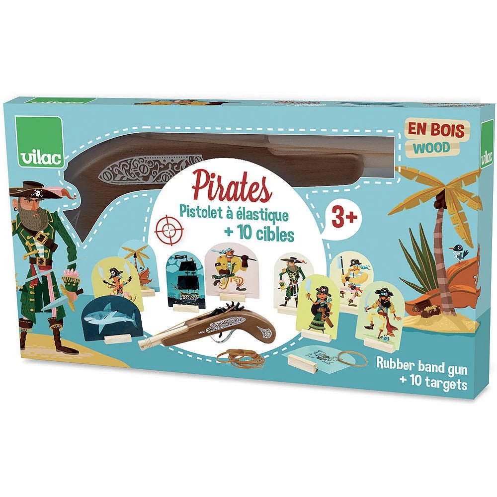 Jeu de tir pirates en bois – pistolet & cibles - Jeux d'extérieur - Boutique LeoLudo - Vilac