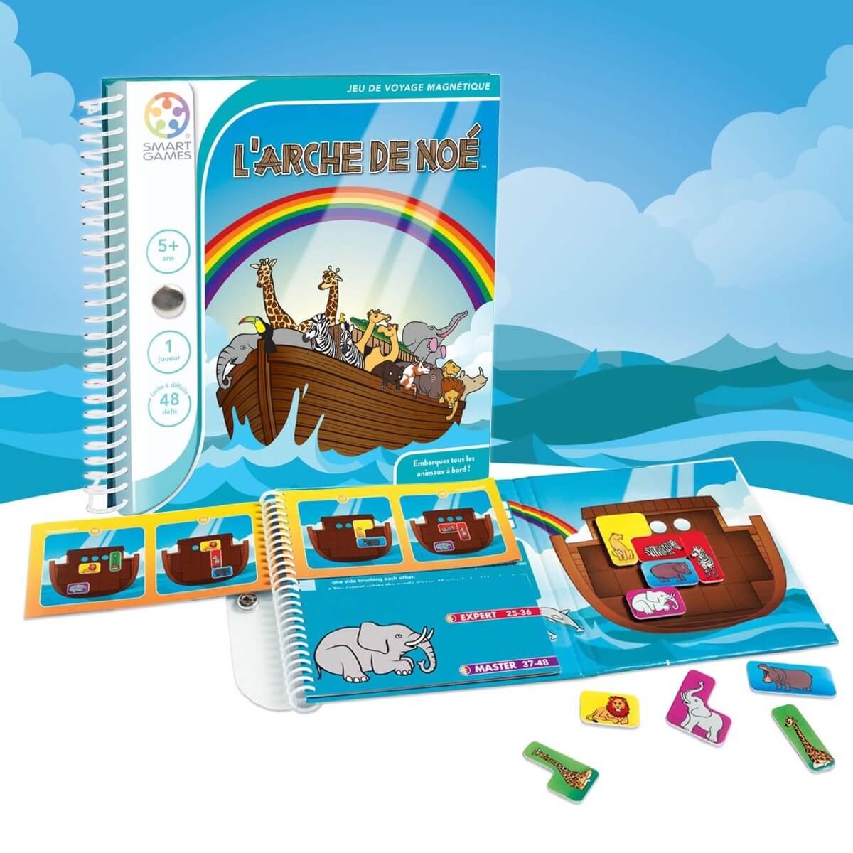 Jeu de voyage magnétique L'Arche de Noé (FR)-Smart Games-Boutique LeoLudo
