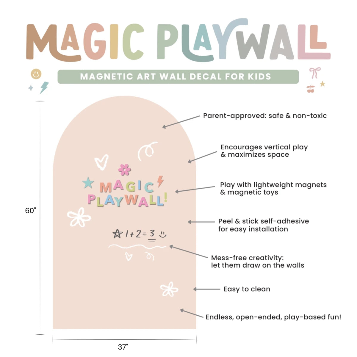 JUMBO Magic Playwall – Grande arche murale magnétique -Art & bricolage- Boutique LeoLudo-Cherrypick