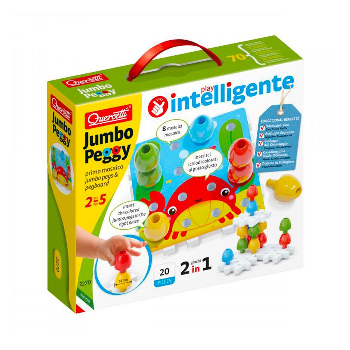 Jumbo Peggy (20 pcs) - Jeux de construction - Boutique LeoLudo - Quercetti