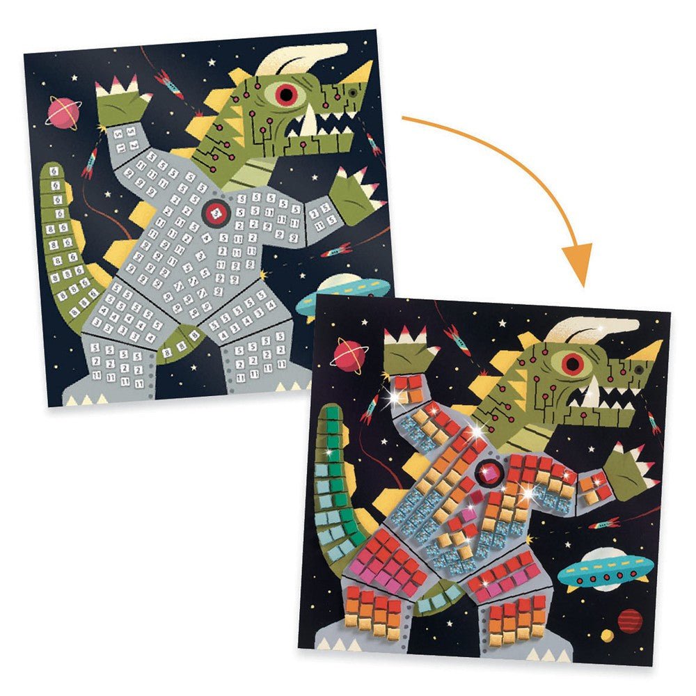 Kit mosaïques Space battle : créez vos propres combats intergalactiques Art & bricolage- Boutique LeoLudo