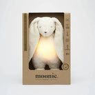 Lapin Polaire Moonie – Peluche sonore biologique avec veilleuse - Jouets d'éveil - Boutique LeoLudo - moonie