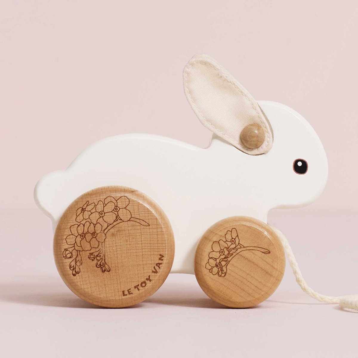 Lapin sauteur à tirer en bois -Jouets à tirer / pousser- Boutique LeoLudo-Le Toy Van