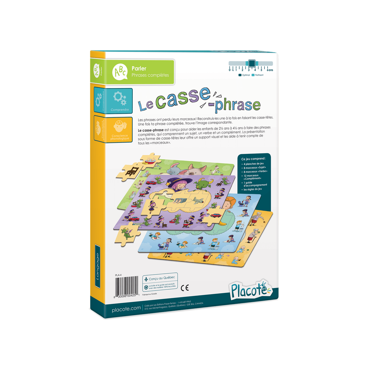Le casse - phrase - Jeux éducatifs - Boutique LeoLudo - Placote