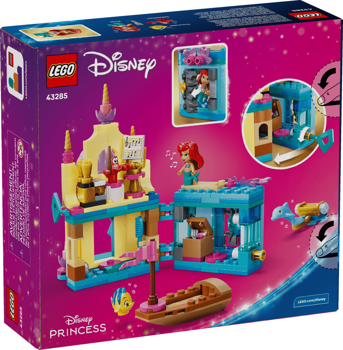 LEGO Disney – Le mini palais magique d’Ariel (179 pcs) - Jeux de construction - Boutique LeoLudo - LEGO