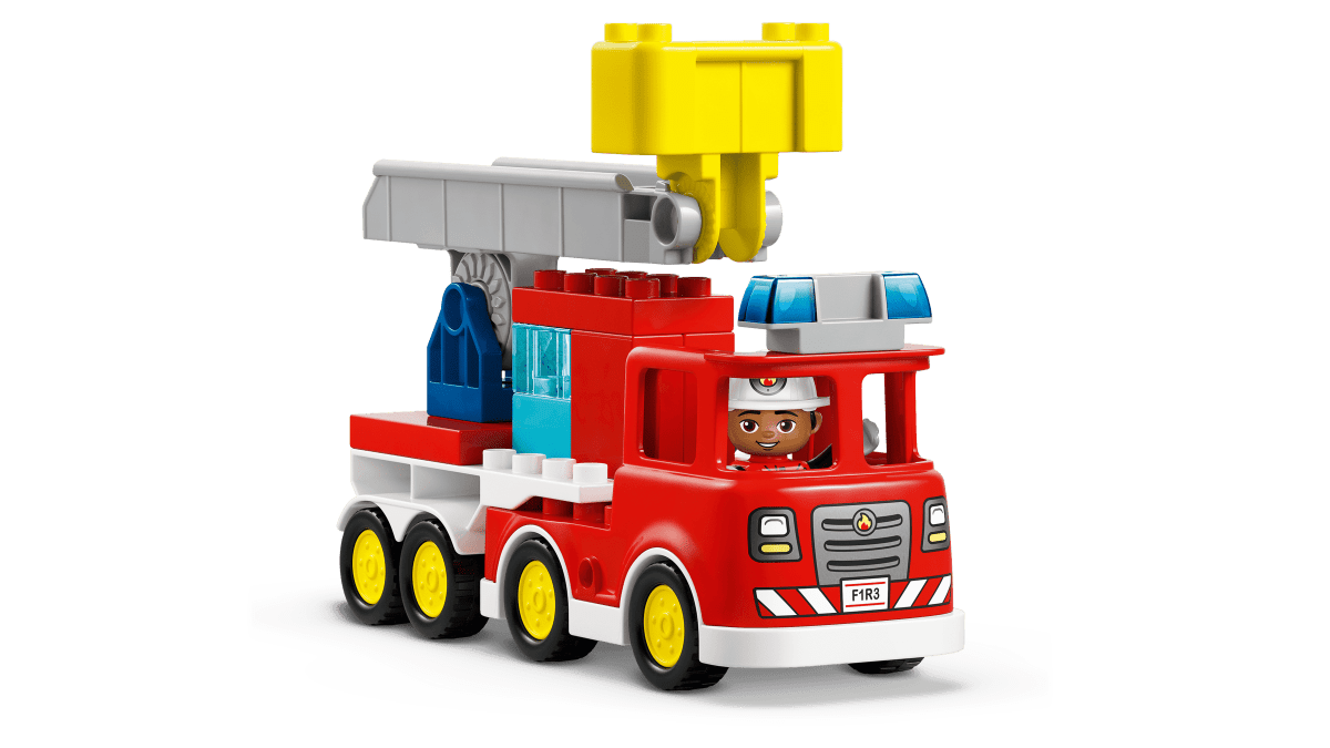 LEGO® DUPLO® Camion de pompier avec lance et pompier – Jeu de construction 2 ans+ - Ensembles de jeu - Boutique LeoLudo - LEGO