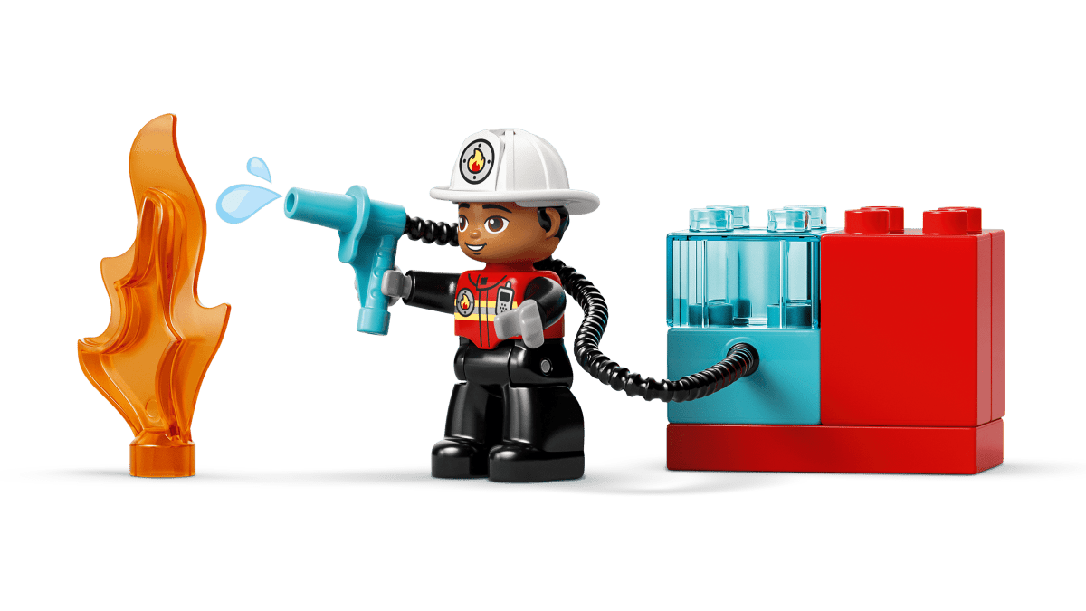 LEGO® DUPLO® Camion de pompier avec lance et pompier – Jeu de construction 2 ans+ - Ensembles de jeu - Boutique LeoLudo - LEGO