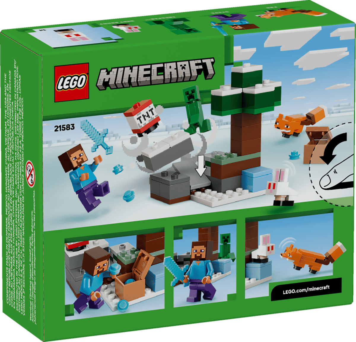 LEGO Minecraft L’Aventure Taïga de Steve – Jeu de construction 6 ans+ - Jeux de construction - Boutique LeoLudo - LEGO