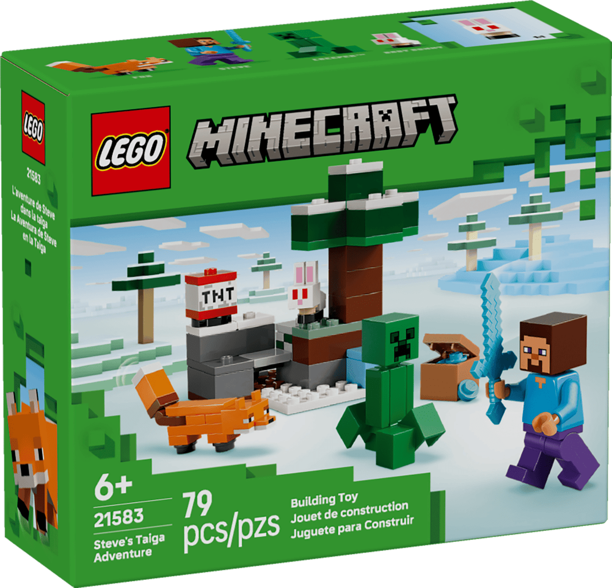 LEGO Minecraft L’Aventure Taïga de Steve – Jeu de construction 6 ans+ - Jeux de construction - Boutique LeoLudo - LEGO